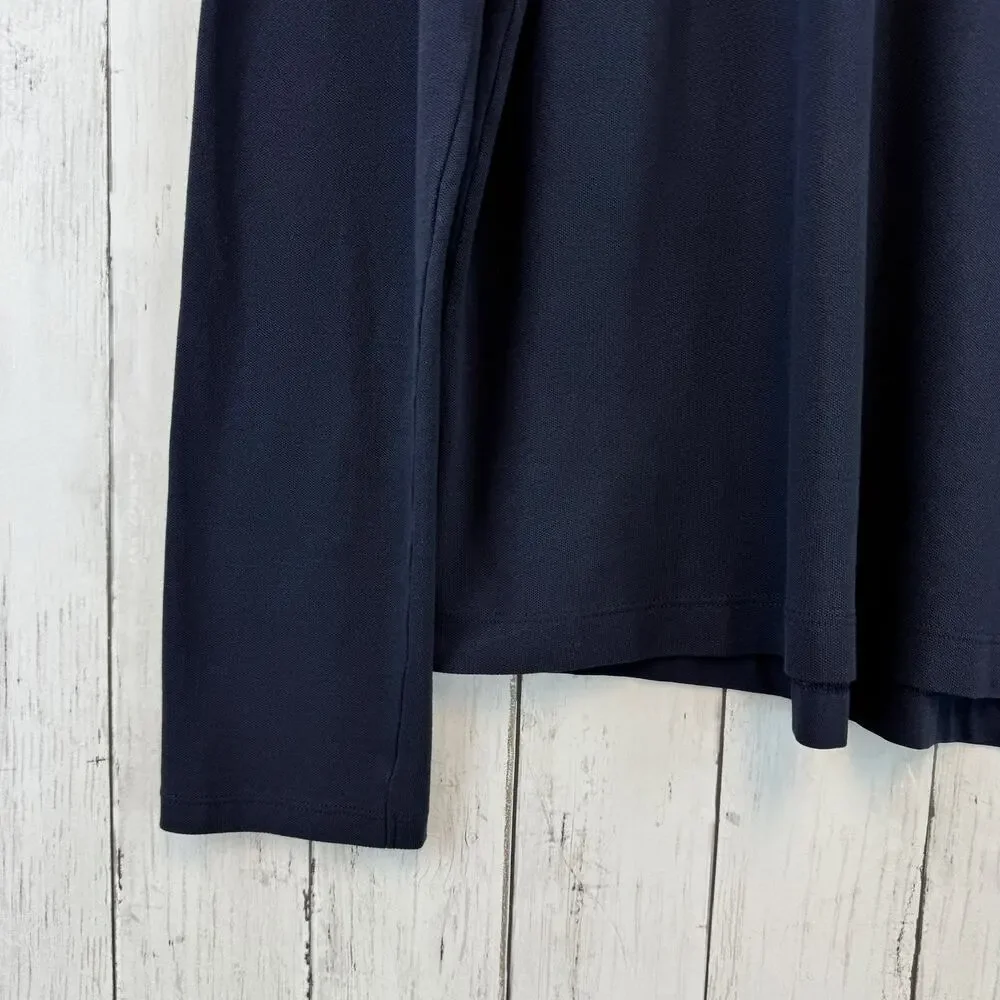 Lululemon Navy Blue Long Sleeve Pullover Crew Shirt Chest Pocket Size Medium